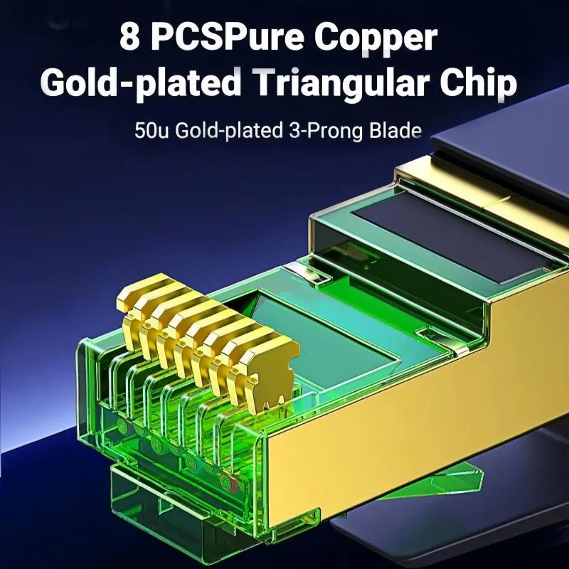   Producto Foto Cable Ethernet Cat 8, cable de red trenzado de alta velocidad de 40Gbps a 2000 MHz, cable LAN de alta resistencia para PC gaming, PS5, Xbox, módem y router #TOP PICKS